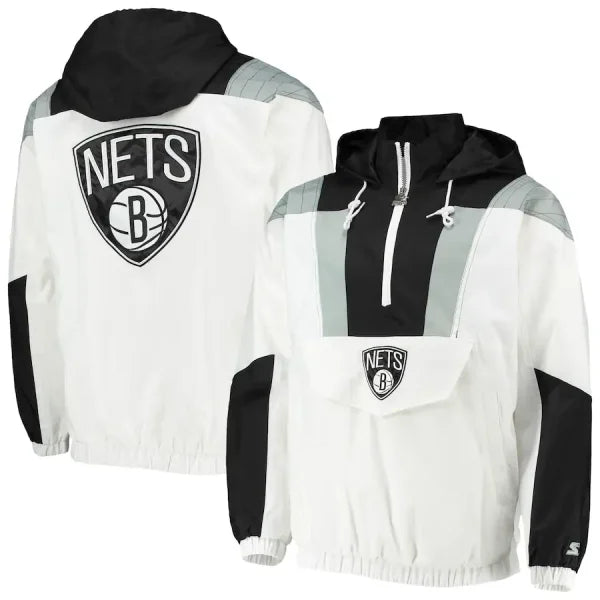 Brooklyn Nets Striker Crinkle Hoodie