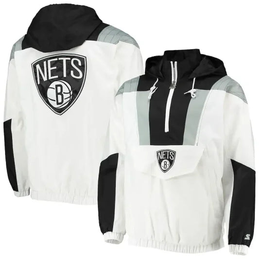 Brooklyn Nets Striker Crinkle Hoodie