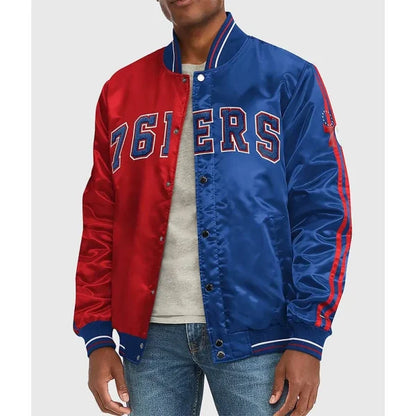 Philadelphia 76ers Blue and Red Jacket