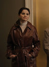 Selena Gomez Only Murders In The Building Leather Coat
