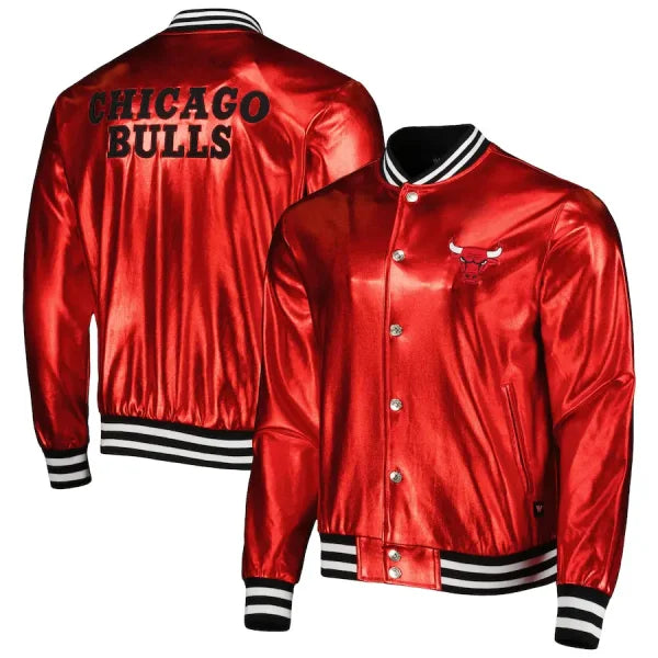 Chicago Bulls The Wild Red Collective Bomber Jacket
