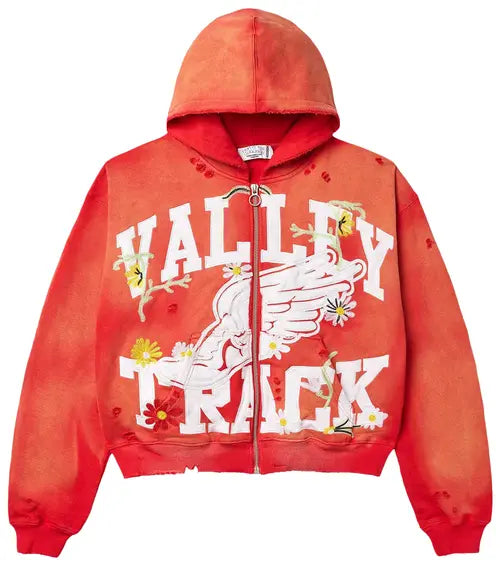 Vale Forever Garden Zip Up Hoodie ‘Red’