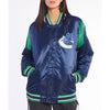Vancouver Canucks Teddy Blue Satin Jacket