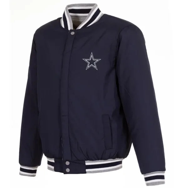 JH Design Dallas Cowboys Gray/Navy Fleece Jacket