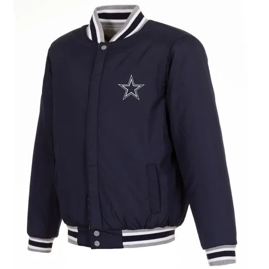 JH Design Dallas Cowboys Gray/Navy Fleece Jacket