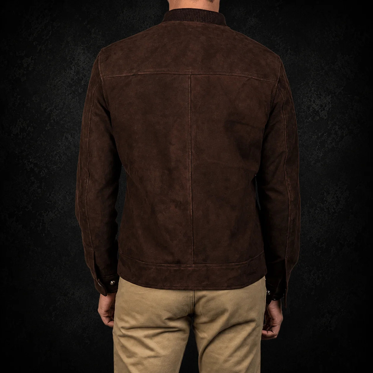 Blain Mocha Suede Bomber Jacket alternate