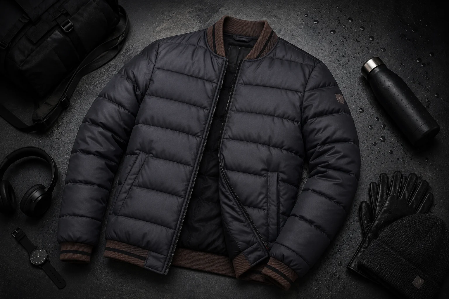 CHARCOAL PUFFER JACKET