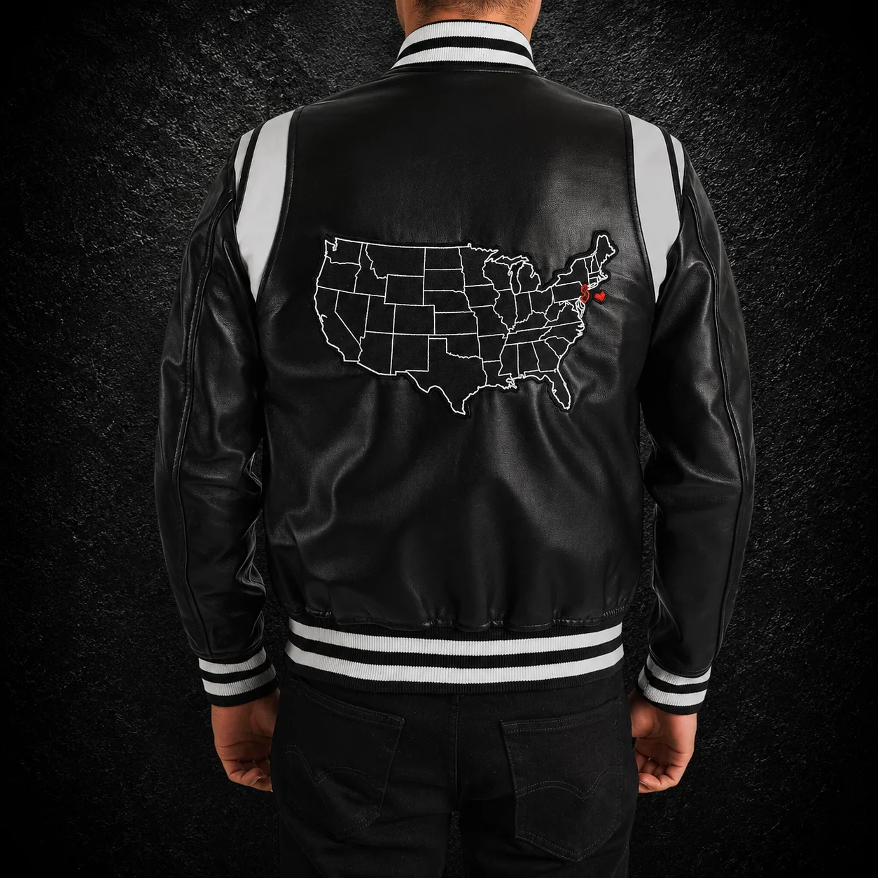 Men's Liberty New Jersey Leather Varsity Jacket alternate