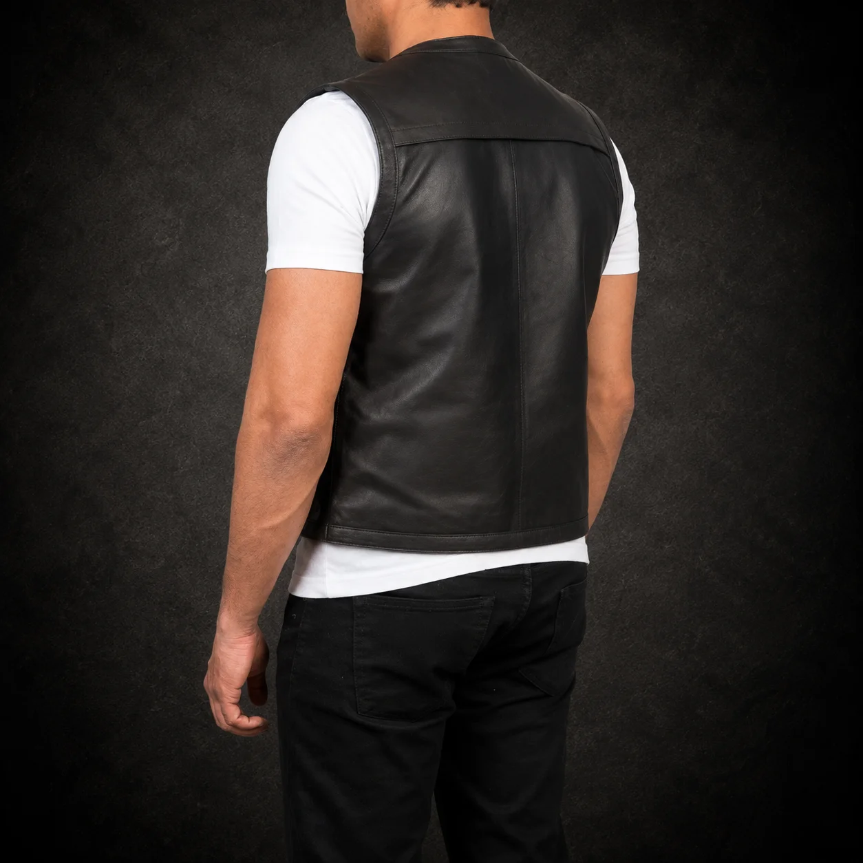 Weston Brown Leather Vest alternate