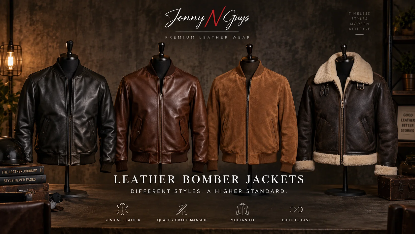 Leather Bomber Jackets