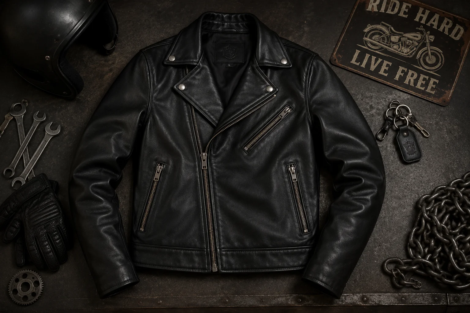Axton Black Hooded Leather Bomber Jacket for men by Jonny N Guys, handcrafted from premium genuine sheepskin leather with an attached hood, rib-knit cuffs, YKK zipper, and soft fleece lining.