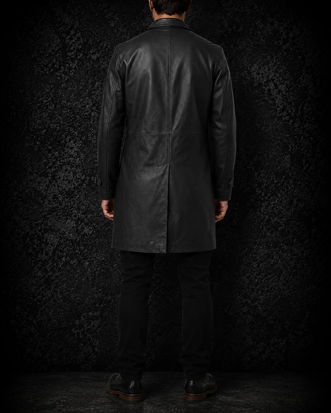 Arden Black Leather Car Coat alternate
