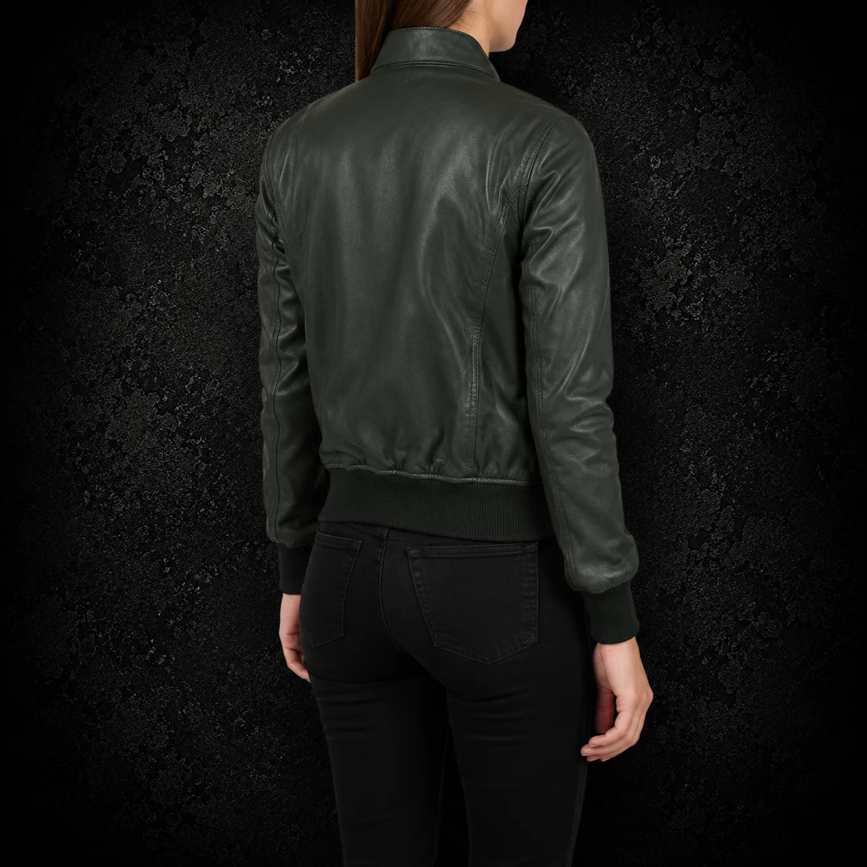 Arden A-2 Green Leather Bomber Jacket alternate