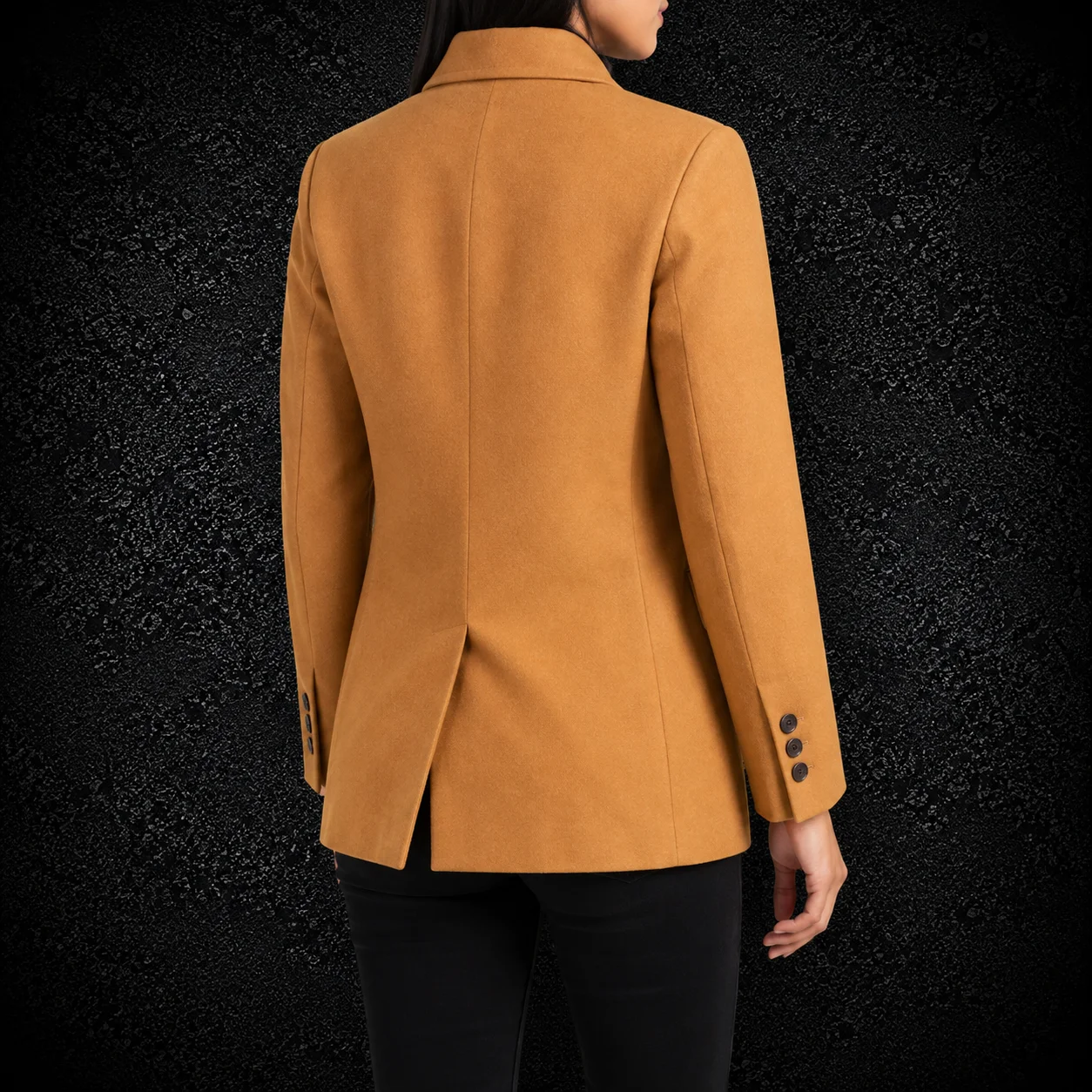 Aveline Tan Brown Nubuck Leather Blazer alternate