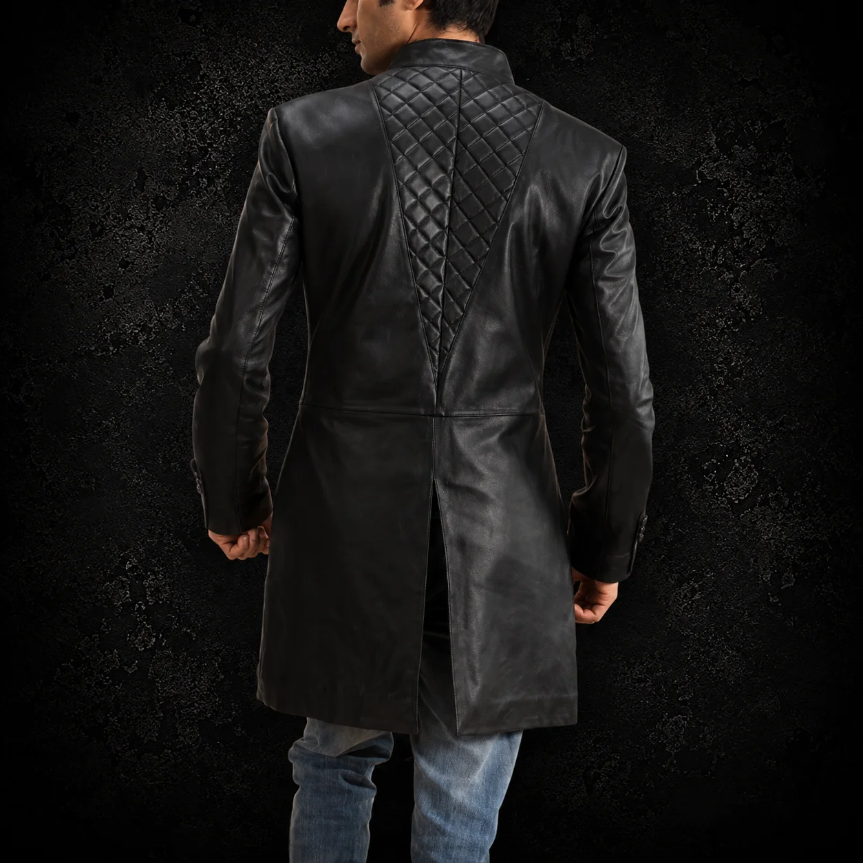 Blackridge Quilted Black Leather Coat alternate