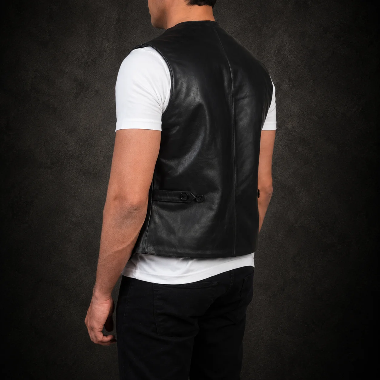 Alden Black Leather Vest alternate