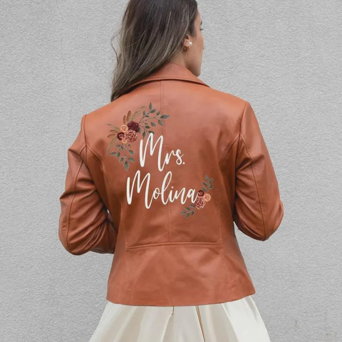 Custom Bride Jacket, Personalized Mrs Jacket, Embroidered Wedding Gift, Bridal Wear alternate