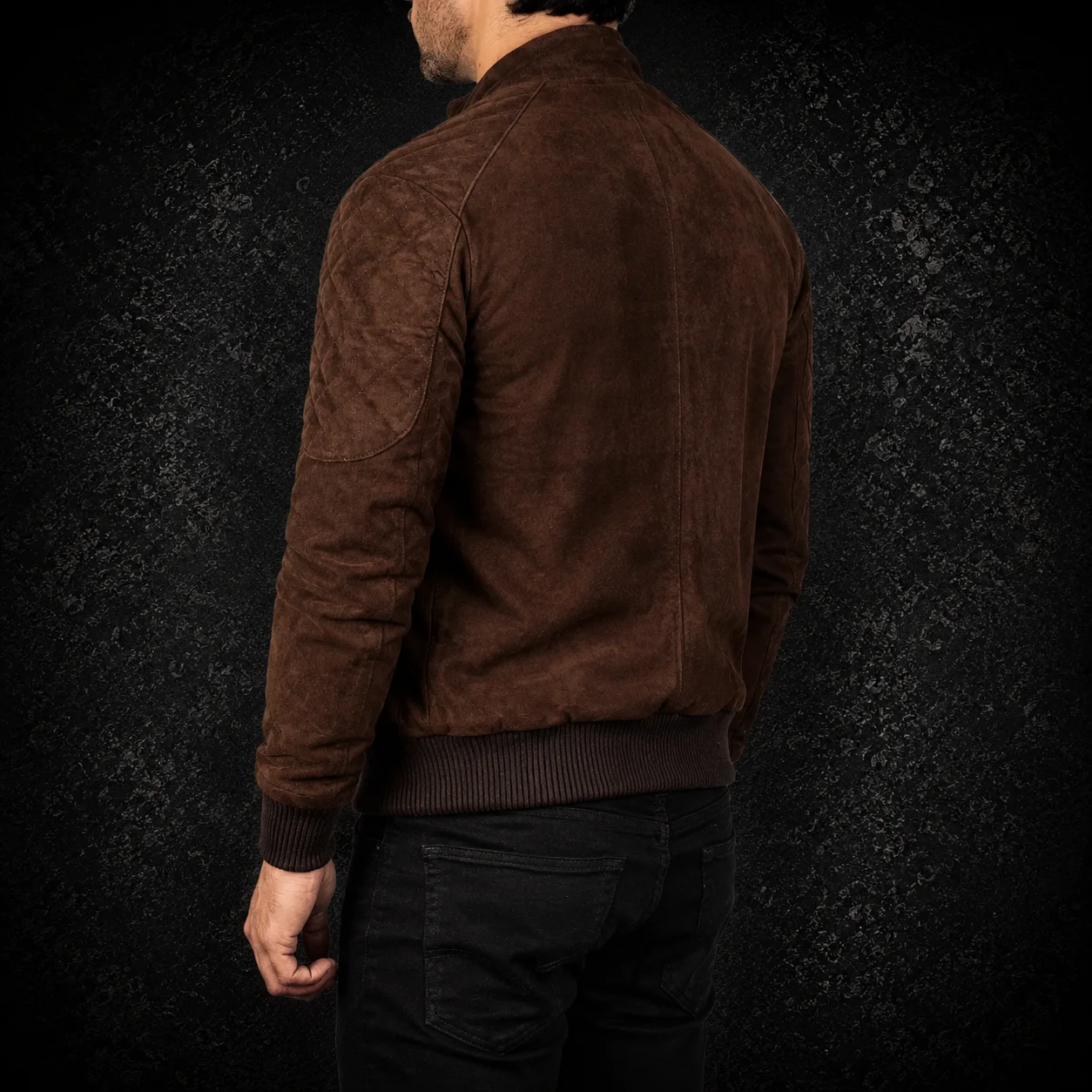 Grayson Mocha Suede Bomber Jacket alternate