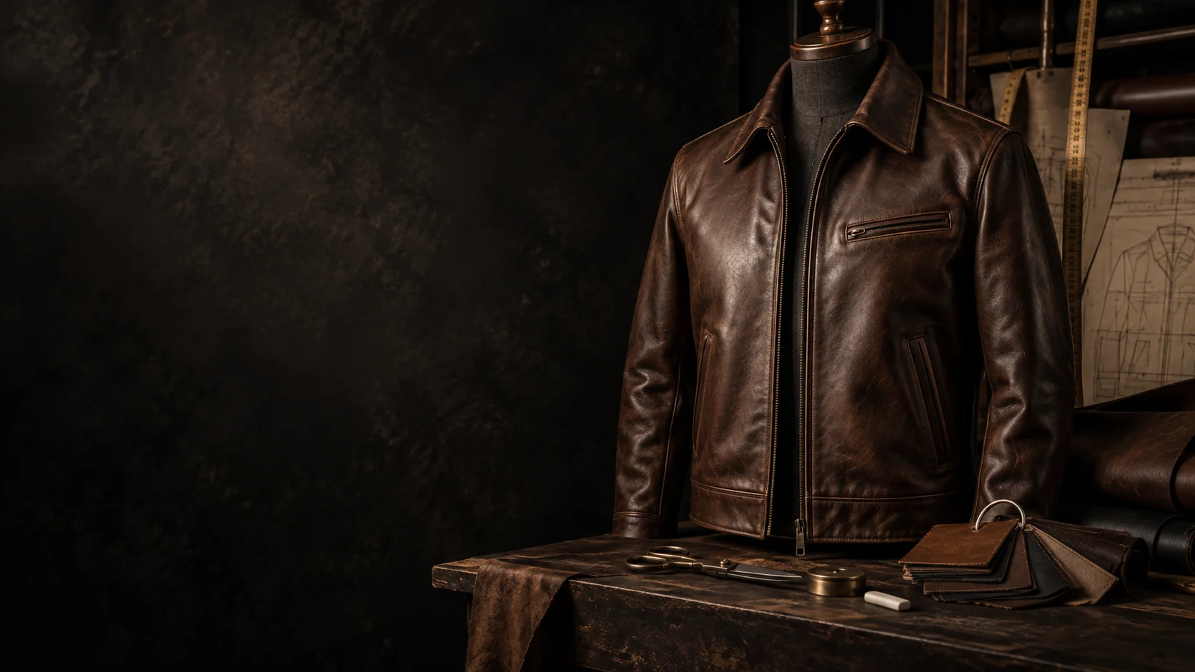 Premium black leather jacket by Jonny N Guys