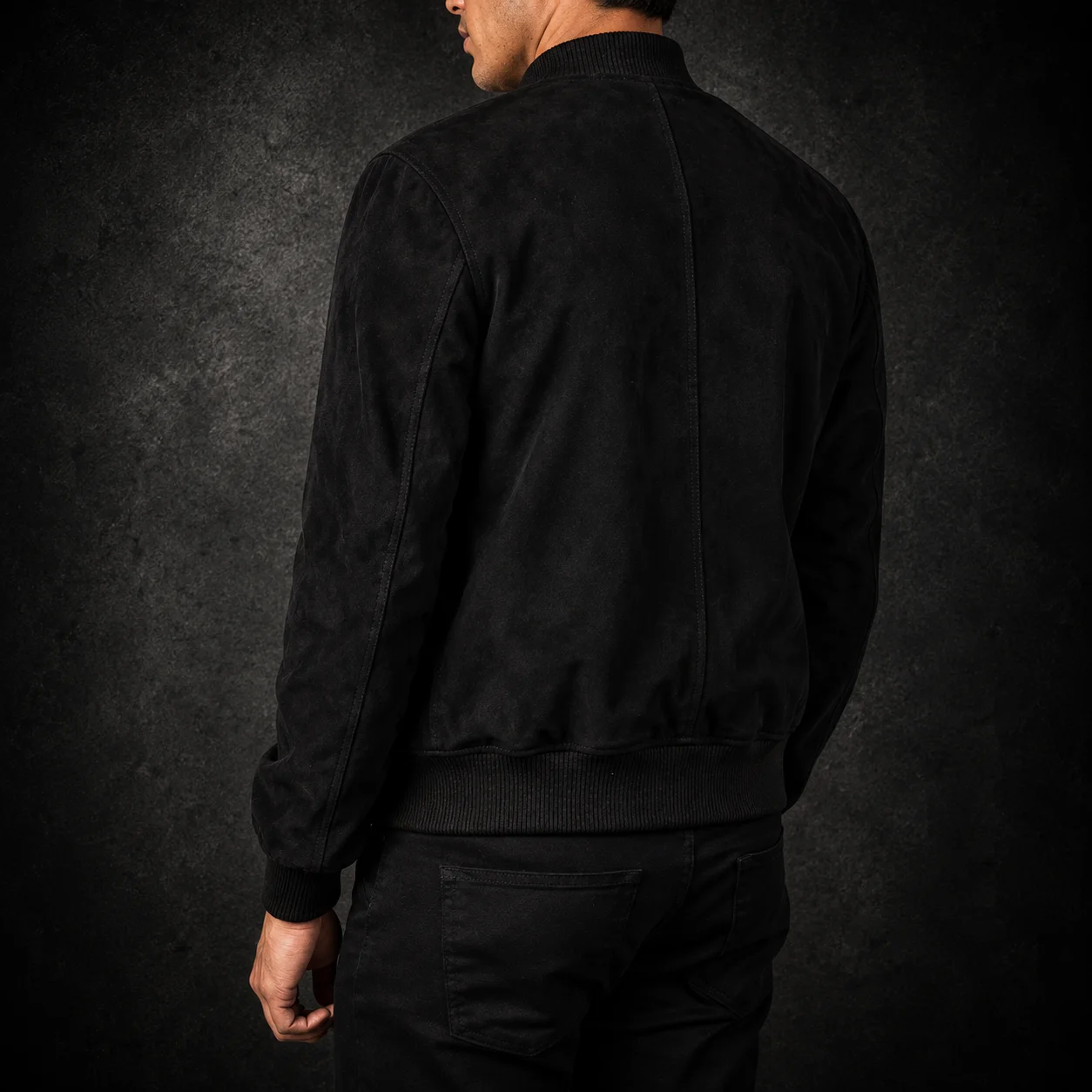 Ashton Black Suede Bomber Jacket alternate
