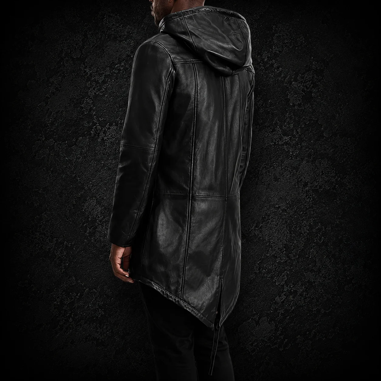 Evermont Black Leather Fur-Lined Parka alternate