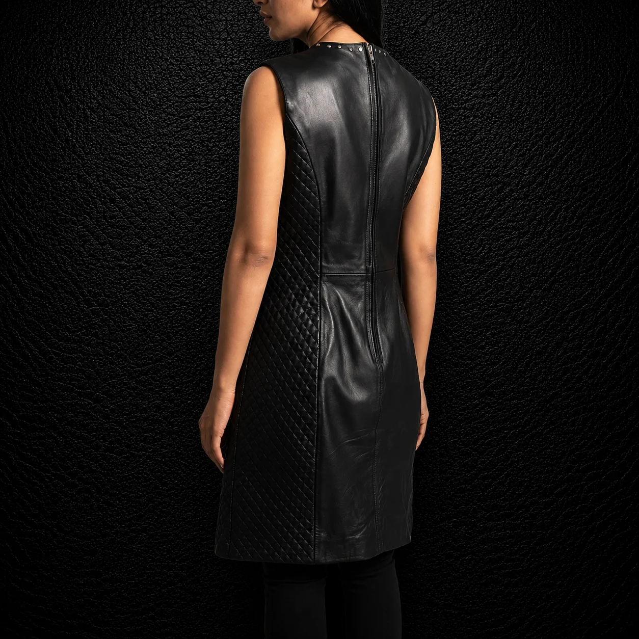 Noire Black Leather Dress alternate