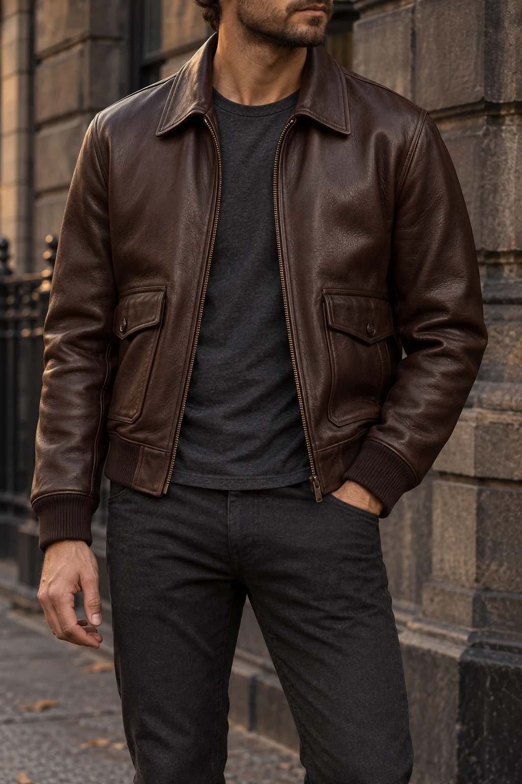 Leather Bombers styling inspiration