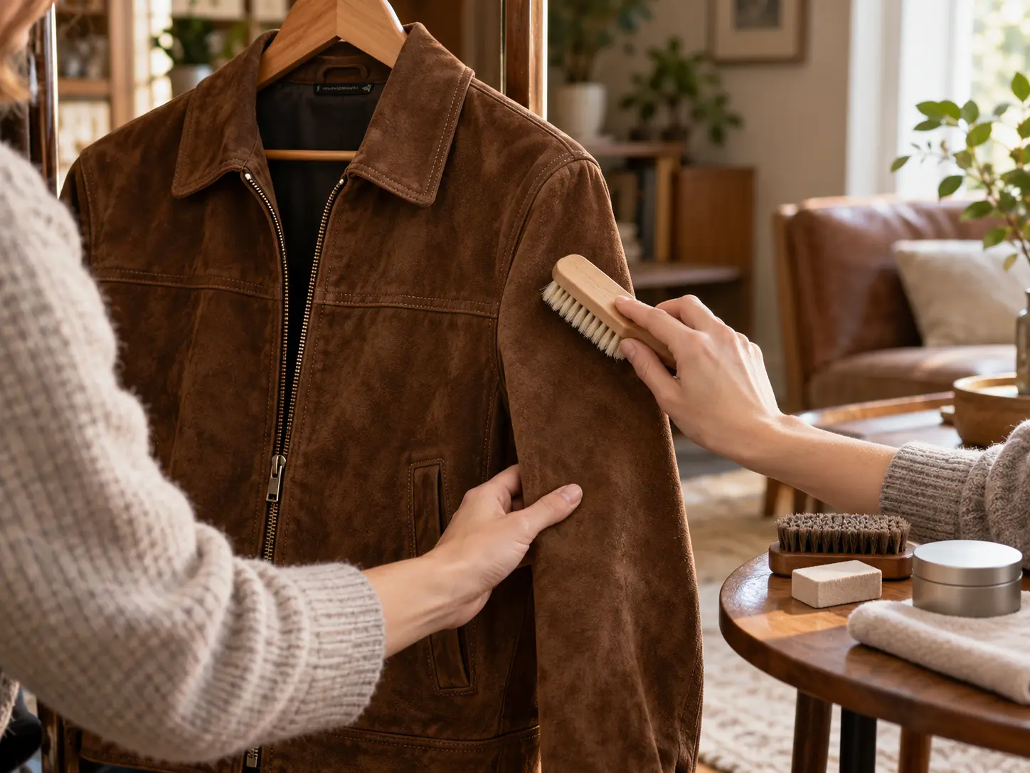 How to clean and care for a suede leather jacket at home