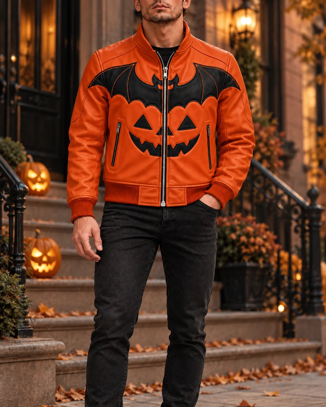 How to style and fit a Halloween leather jacket for men