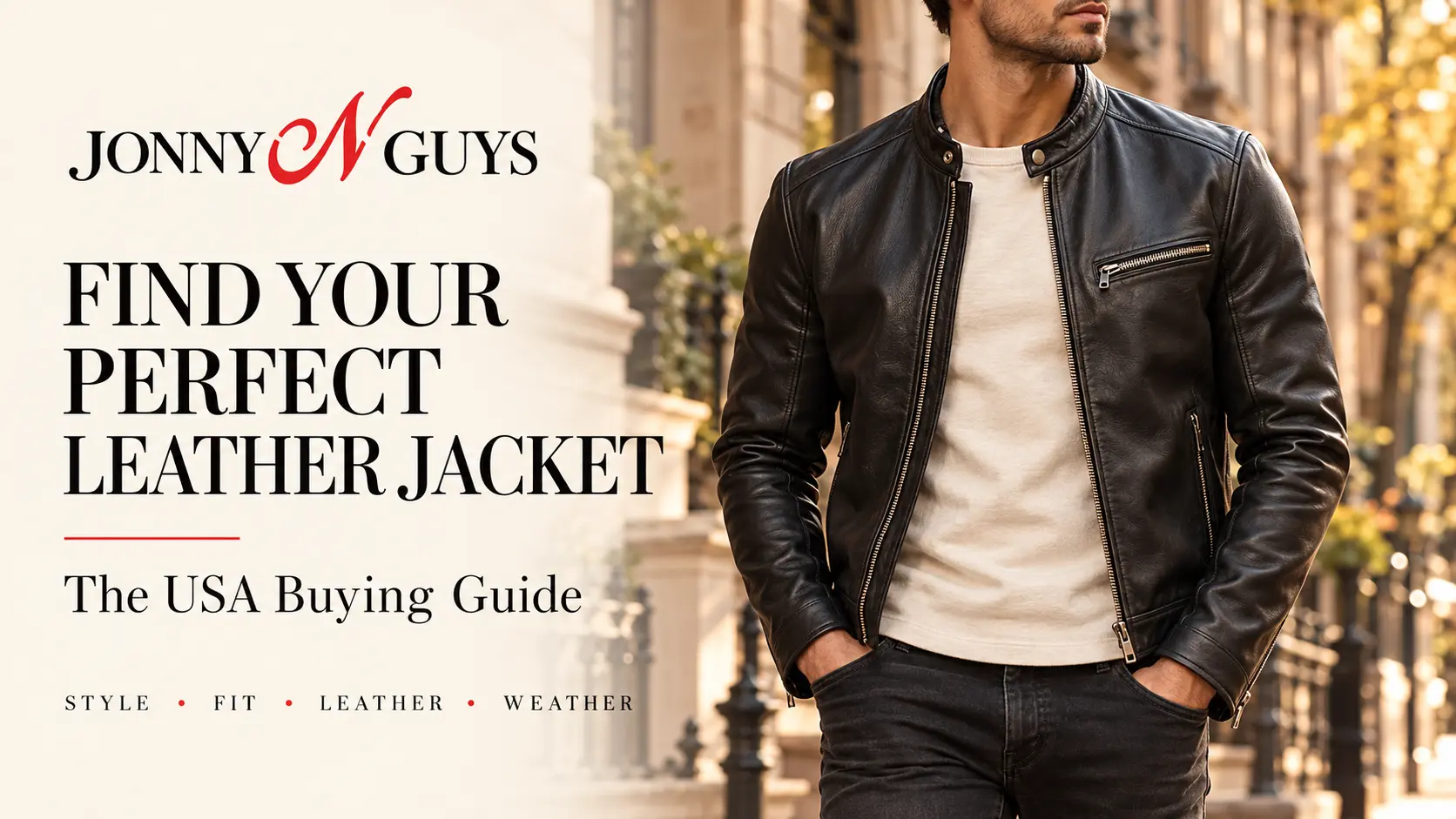 Leather Jacket Buying Guide USA: Fit, Materials & Weather