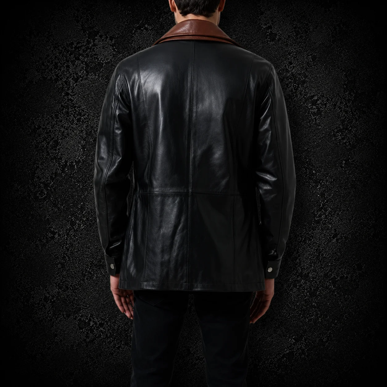 Sterling Black Leather Utility Coat alternate